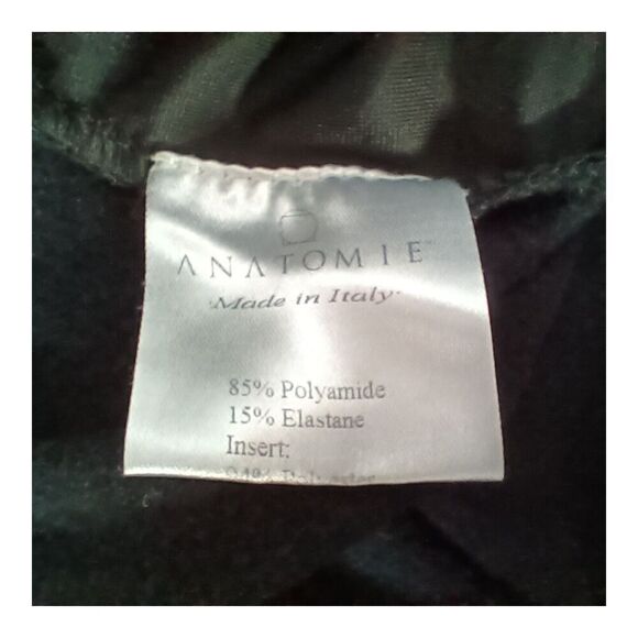 Anatomie Pants Contrast Panel Leggings Black Velour Velvet Women's Medium - Picture 4 of 4